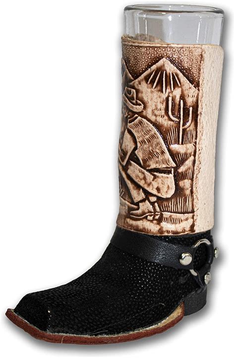 El Mexicanito Mexican Boot Shot Glass Leather Mini Boot