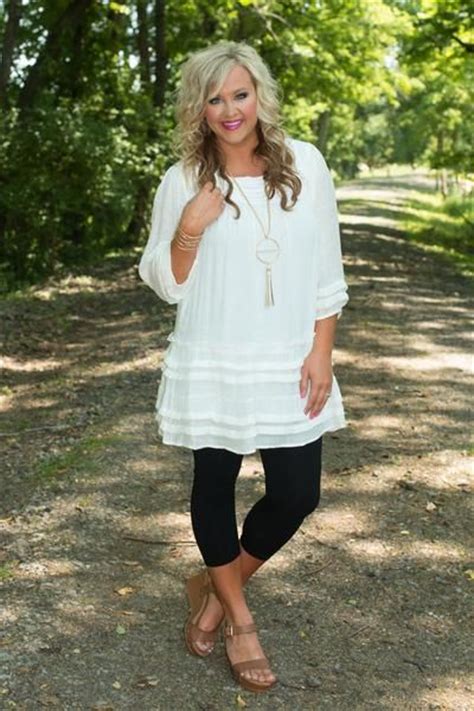 Curvy Running For You Tunic Ivory Outfits With Leggings Tunic Dress With Leggings Dresses