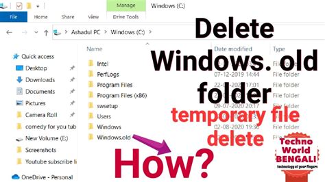 Windows Old How To Delete Previous Windows Installation And Free Up