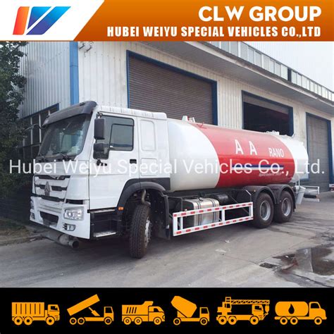 10tons Automated LPG Distribution Trucks HOWO 20000liters Propane