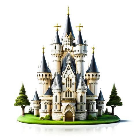 Castelo De Luxo Sobre Fundo Branco Ilustra O Stock Ilustra O De