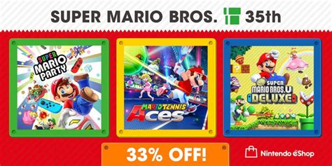 Super Mario Bros 35th Anniversary Sale Discounts Three Switch Games