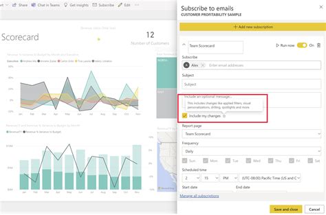 Coloque os relatórios do Power BI em sua assinatura de e-mail - DataEX