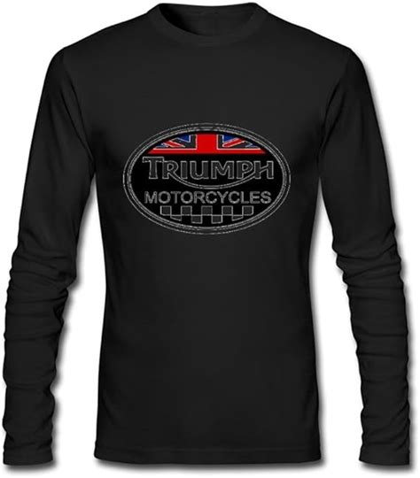 Mens Triumph Motorcycle Logo Long Sleeve T Shirt Amazon Ca Clothing