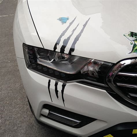 Car Styling Headlights Personalized Car Stickers Monster Claw Scratch