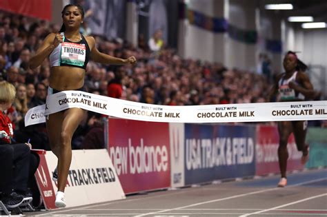 Gabby Thomas Enjoys Home Run At New Balance Indoor Grand Prix The