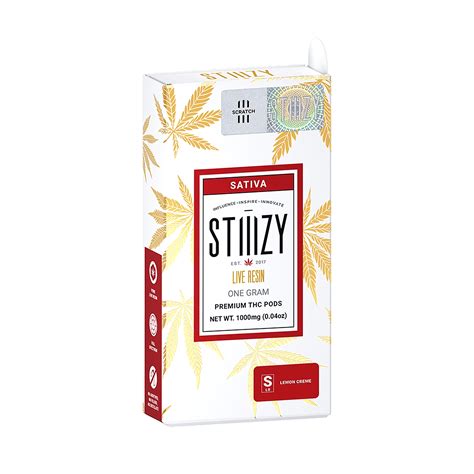 Stiiizy Lemon Creme Live Resin Pod 1g Leafly