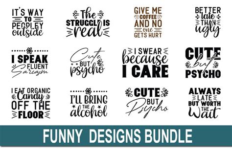 Funny Quotes Designs Bundle Graphic by MN Designer · Creative Fabrica