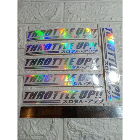 Jual Stiker Throttle Up Hologram Cm Harga Perbiji Shopee Indonesia