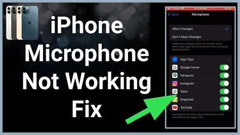 How To Fix Iphone Microphone Not Working Youtube