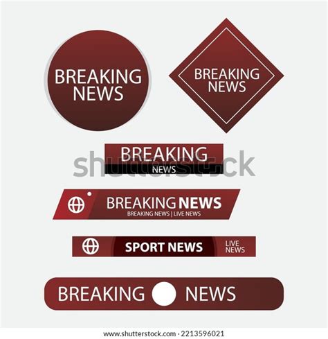 Lower Third Design Template Breaking News Stock Vector (Royalty Free ...