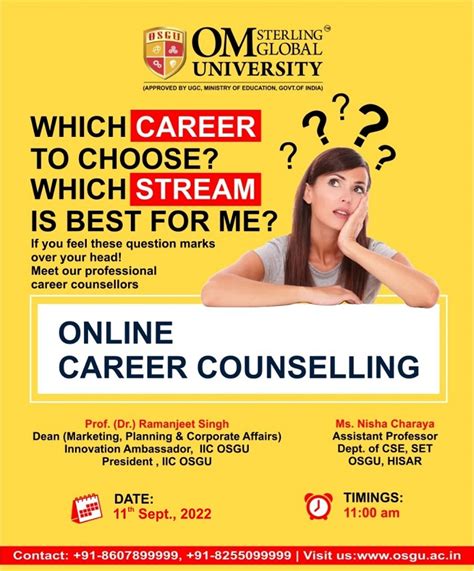 Online Career Counselling 11th September 2022 Om Sterling Global