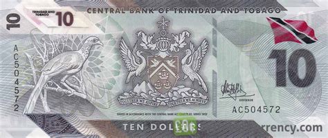 10 Trinidad and Tobago Dollars banknote - Exchange yours for cash