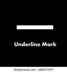 Underline Sign Symbol Punctuation Marks Text Stock Vector (Royalty Free ...