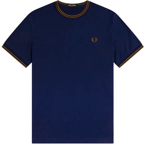 Fred Perry Twin Tipped T Shirt French Navy M1588