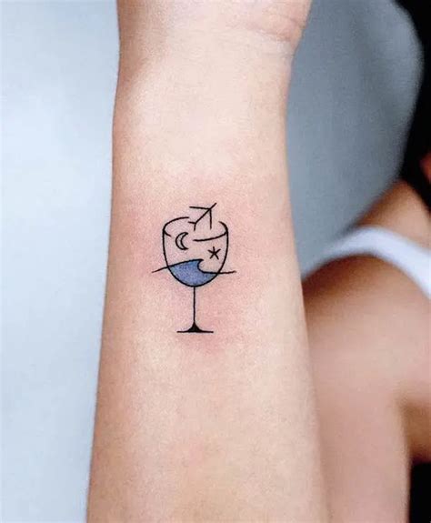 Details More Than 71 Small Wine Glass Tattoos Latest In Cdgdbentre