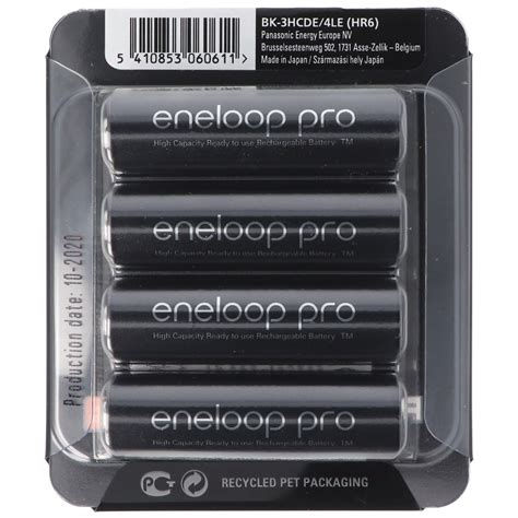 Panasonic Eneloop Pro Bk 3hcde 4be Hr 3uwx Min 2500mah Eneloop Pro