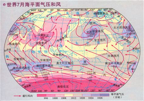 世界气压分布图气压气压图一月和七月第4页大山谷图库