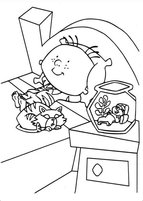 Harry the Dog and Elsie the Cat Coloring Page - Free Printable Coloring ...