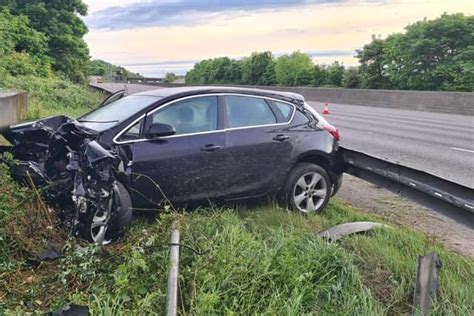 Driver Crashes Car After Falling Asleep At Wheel On M1 Near Chesterfield