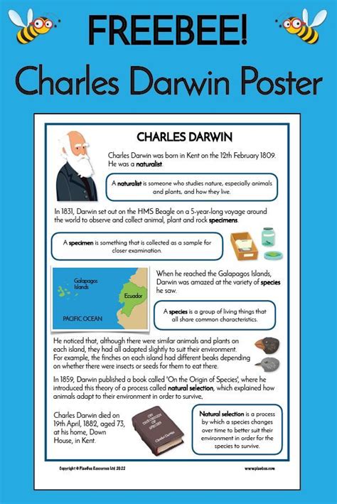 Free Charles Darwin Poster Artofit