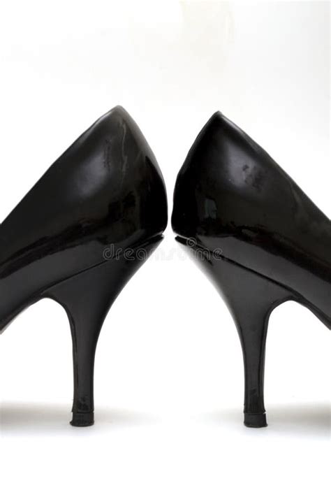 Black ladies shoes stock photo. Image of isolated, walk - 34432108