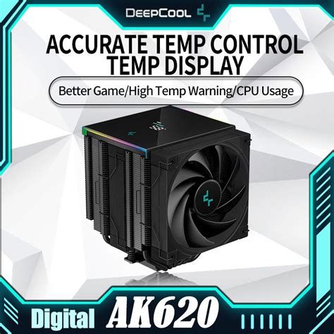 Deepcool Ak Display Digital Preto Cpu Cooler Pinos Niquelado