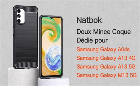 Natbok Coque Pour Samsung Galaxy A04s A13 4G A13 5G M13 5G Premium TPU