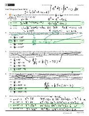 AP Calculus AB Scoring Guide Unit 7 Progress Check MCQ Course Hero