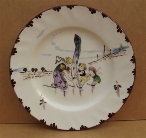 ANCIENNE ASSIETTE PLATE En Faience Creil Et Montereau Service Parisien