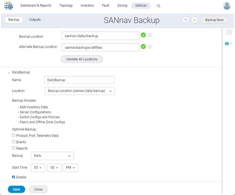 Connectrix San Navigator How To Configure Scheduled Backup Of Switches Using San Navigator