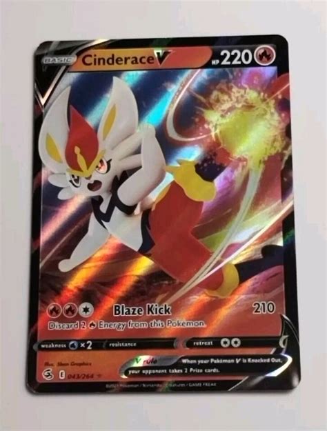 Cinderace V Pokemon Fusion Strike Sword And Shield Tcg 43 Ultra