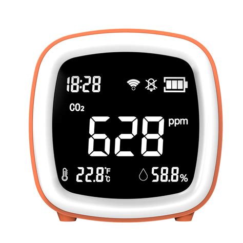 APP WiFi Smart CO2 Meter CO2 Detector Monitor with Alarm Clock - CO2 ...