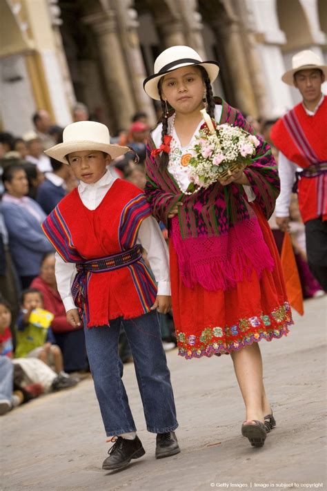 Boy And Girl In Folklore Troupe During Annual Parade And Festival To