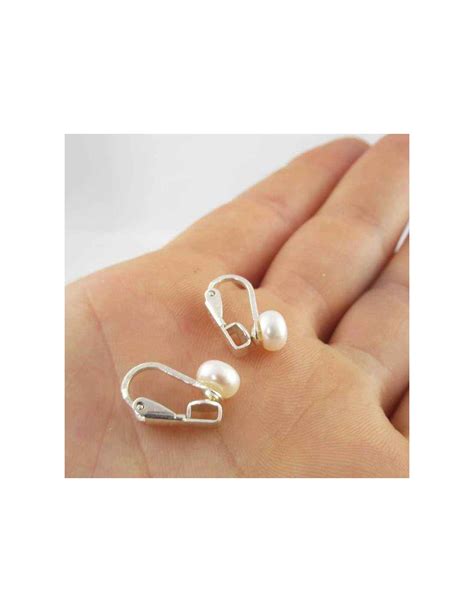 Boucle D Oreille Clip Argent Perle De Culture