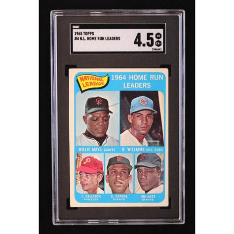 Willie Mays Billy Williams Jim Ray Hart Orlando Cepeda Johnny