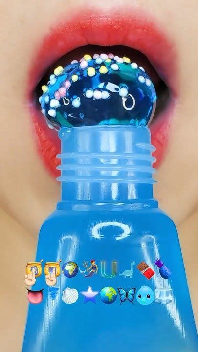 asmr blue honey jelly eating sounds 파란색 꿀젤리 먹방 in 2024 Candy videos