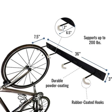 Jh Mech Wall Mounted Galvanized Bike Rack Garage High Capacity