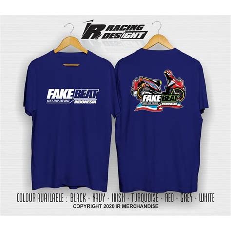 Jual Kaos T Shirt Baju Fake Honda Beat Injeksi Simple Keren Logo