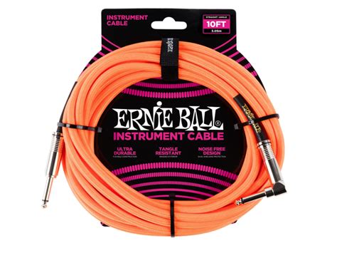 Ernie Ball 6079 Braided Cable Neon Orange Esse Music Store