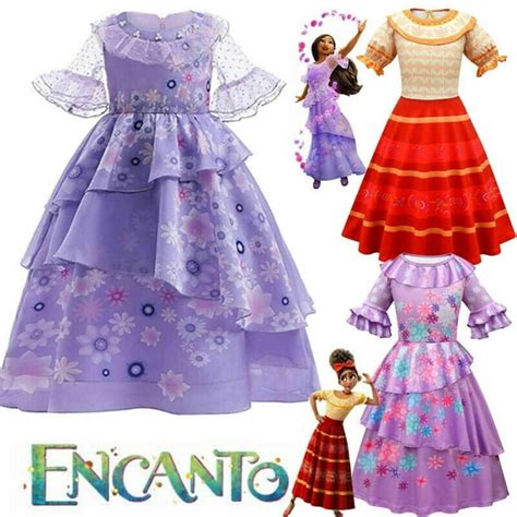 Zardwill Princess Dress Cosplay Encanto Isabella Girls Party Fancy