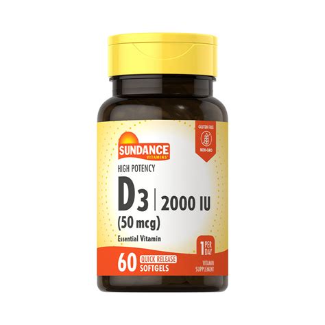 Vitaminas Sundance High Potency D3 2000 Iu