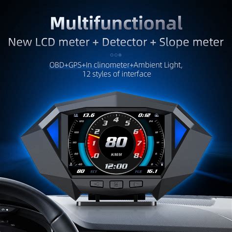 Universal Vehicle Tools Obd Ii Hud P Head Hud Up Obd Lcd Meter Car