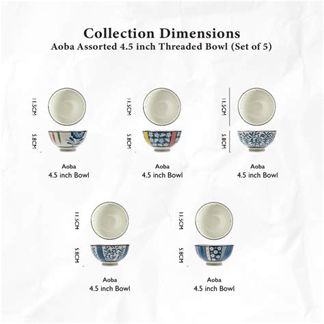 Table Matters Aoba Assorted Inch Threaded Bowl Box Set Of