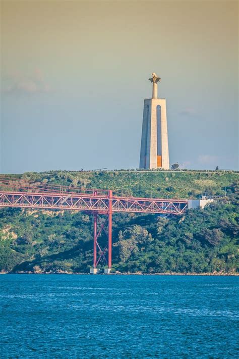 The Christ the King Statue in Lisbon, Portugal Stock Photo - Image of ...