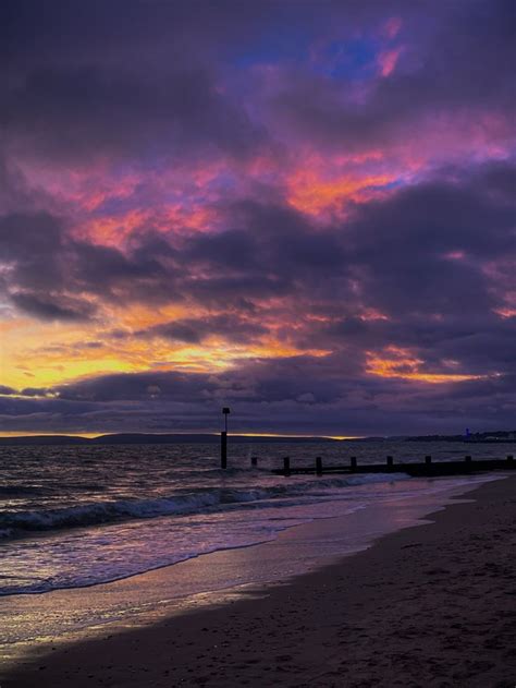 Bournemouth beach sunset in 2024 | Bournemouth beach, England beaches, Beach sunset