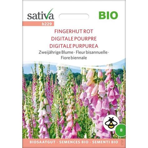 Sativa Bio Zweij Hrige Blume Fingerhut Rot Packung Bloomling