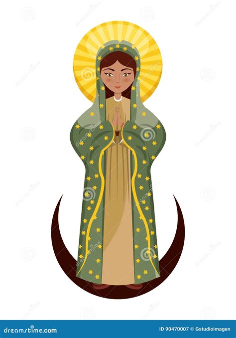 Virgin Mary Icon Stock Vector Illustration Of Icon Religion 90470007