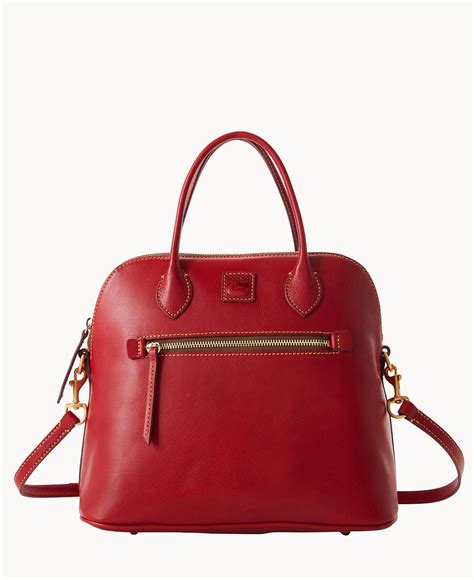 Dooney Bourke Florentine Large Domed Satchel In Red Lyst