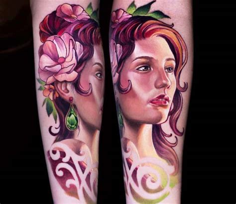 Woman portrait tattoo by Alexander Kolbasov | Post 26781